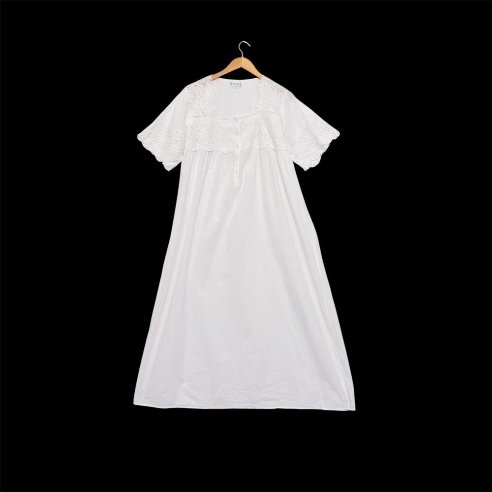 The 1 For You 100% Cotton Lace Nightgown Sz XXL Victorian Cottagecore Loungewear